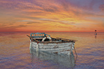 Wildlife;art;artwork;painting;drawing;Corel-Painter;row-boat;boat;sunrise;ocean;color;colour