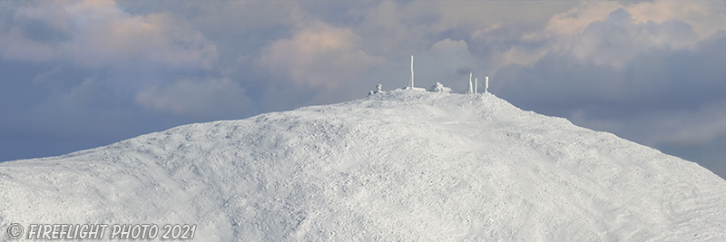 Landscape;Panoramic;Pan;New Hampshire;NH;Winter;Snow;clouds;Mt Washington;Observatory