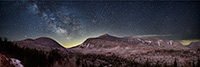 Landscape;Panoramic;Pan;New-Hampshire;NH;Snow;stars;Milky-Way;mountains;Kancamagus;Pass;NH