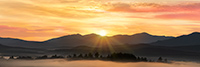 Landscape;Pan;Panoramic;Sunrise;New-Hampshire;NH;Silhoutte;Fog;trees;Mountains;Mt-Washington;Presidential-Range