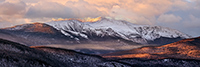 Landscape;Panoramic;Pan;New-Hampshire;NH;Winter;Snow;clouds;Mt-Washington;Presidential-Range
