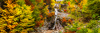 Landscape;Panoramic;Pan;New-Hampshire;NH;Fall;Foliage;waterfall;Crawford-Notch;NH