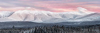 Landscape;Panoramic;Pan;New-Hampshire;NH;Winter;Snow;Sunset;Mt-Washington;Presidential-Range