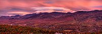 Landscape;Panoramic;Pan;forest;foliage;mountains;kinsman;Franconia;trees;fall;Lafayette;NH;Drone
