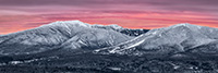 Landscape;Panoramic;Pan;New-Hampshire;NH;Winter;Snow;Sunrise;Lafayette-Mtn;Cannon-Mtn