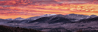Landscape;Panoramic;Pan;New-Hampshire;NH;Winter;Snow;Sunset;Kinsman-Range;Franconia-Range