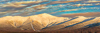 Landscape;Panoramic;Pan;New-Hampshire;NH;Winter;Snow;Sunset;Mt-Washington;Presidential-Range