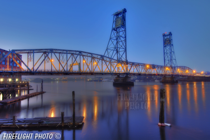 Bridge;Route 1;landmark;water;scenic;pier;Portsmouth;New Hampshire;Photo to art;art;landscape;building