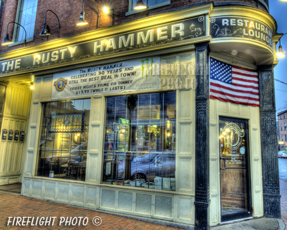 Rusty Hammer;Lounge;Restaurant;Portsmouth;New Hampshire;Photo to art;art;landscape;building