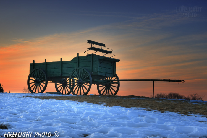 New Hampshire;Wagon;Durham;Photo to art;art;sunrise;snow;landscape;artwork
