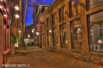 Alley;Night;Street;Christmas;Portsmouth;New-Hampshire;Photo-to-art;art;landscape;building;store