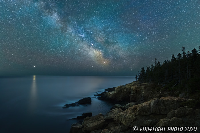 Landscape;Maine;Me;rocks;stars;Milky Way;cliffs;stars;ocean;acadia;Acadia NP;National Park;Z7