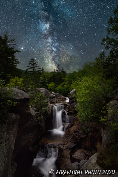 Landscape;Maine;ME;stars;Milky Way;stars;waterfall;Trees;Notch;rocks;Z7