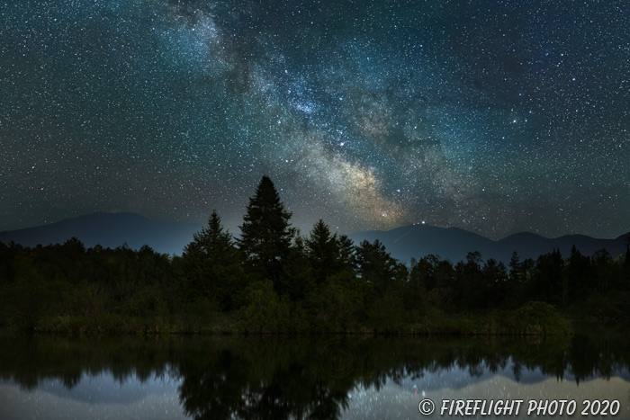 Landscape;New Hampshire;NH;stars;Milky Way;stars;pond;mountains;Coffin Pond;trees;Z7
