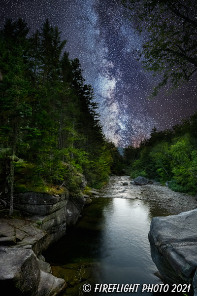 Landscape;New Hampshire;NH;stars;Milky Way;stars;creek;river;rocks;boulders;trees;Z7