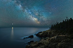 Landscape;Maine;Me;rocks;stars;Milky-Way;cliffs;stars;ocean;acadia;Acadia-NP;National-Park;Z7
