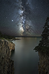 Landscape;Maine;ME;stars;Milky-Way;cliffs;ocean;Trees;night;rocks;Z7