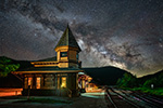 Landscape;New-Hampshire;NH;stars;Milky-Way;stars;train;station;mountains;Crawford-Notch;trees;Z7