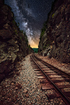 Landscape;New-Hampshire;NH;stars;Milky-Way;stars;train-tracks;mountains;cliffs;Crawford-Notch;ravine;Z7