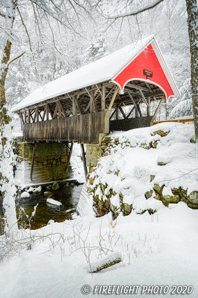 Landscape;Flume Gorge;Flume;New Hampshire;NH;Winter;Snow;bridge;covered bridge;Z7