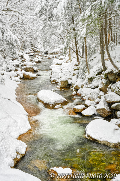Landscape;Flume Gorge;Flume;New Hampshire;NH;Winter;Snow;Pemigewasset River;Creek;Z7