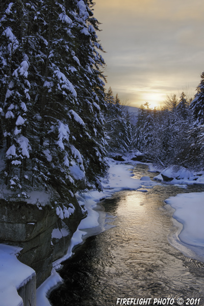 Creek;Mount Washington;Mt Washington;New Hampshire;Winter;Snow;Photo to art;Sunset;landscape;Trees;D3X
