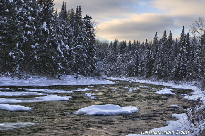 Twin Mountain;NH;New Hampshire;Winter;Snow;Sunset;River;HDR;Photo to art;landscape;D3X
