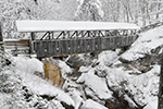 Landscape;Flume-Gorge;Flume;New-Hampshire;NH;Winter;Snow;bridge;covered-bridge;Sentinel-Pine;Z7