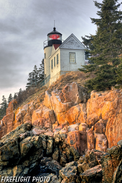Lighthouse;Maine;Light;Headlight;Acadia;rocks;Bass Harbor;Photo to art;art;landscape;building;artwork