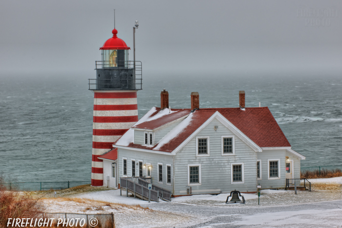 Lighthouse;Maine;Lubec;Light;Headlight;West Quoddy;storm;ocean;Photo to art;art;landscape;building;artwork