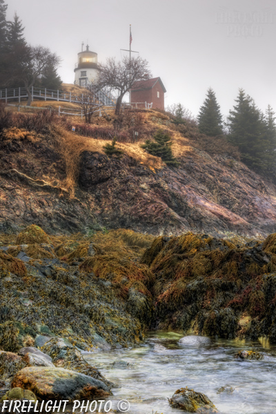 Lighthouse;Maine;Light;Headlight;owls head;West Penobscot Bay;rocks;Photo to art;art;landscape;building;artwork