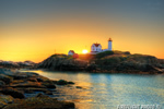 lighthouse;sunrise;Nubble;Cape-Neddick;Maine;Photo-to-art;art;landscape;artwork;rocks;ocean