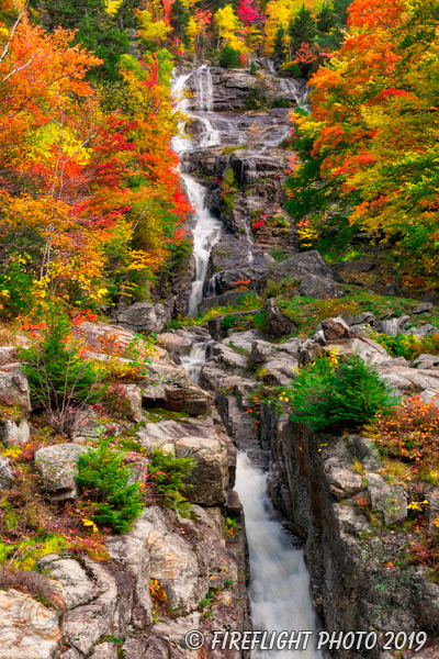 landscape;waterfall;Flume Cascade Waterfall;Cascade;water;foliage;Crawford Notch;NH;D3X