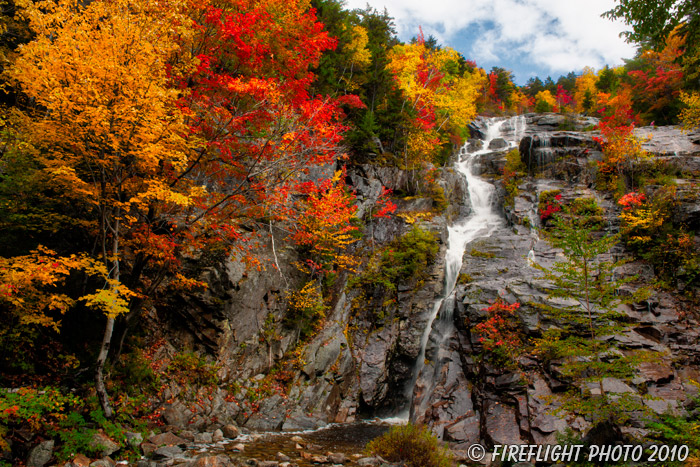 landscape;waterfall;Silver Cascade Waterfall;Cascade;water;foliage;Crawford Notch;NH;D3X