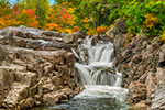landscape;foliage;trees;red;yellow;waterfall;rocks;gorge;fall;Rocky-Gorge;Kancamagus;NH;D850