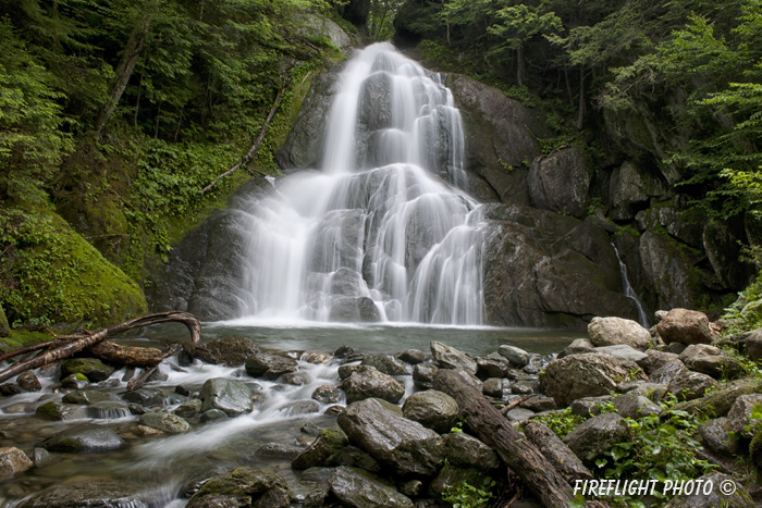 landscape;waterfall;Glen Moss Waterfall;waterfall;water;rocks;Granville;VT;D3X