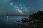 Milky Way and Cliffs Acadia NP Photo